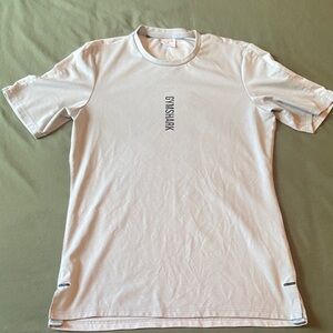 Gymshark Men's Light Gray Short Sleeve Tee